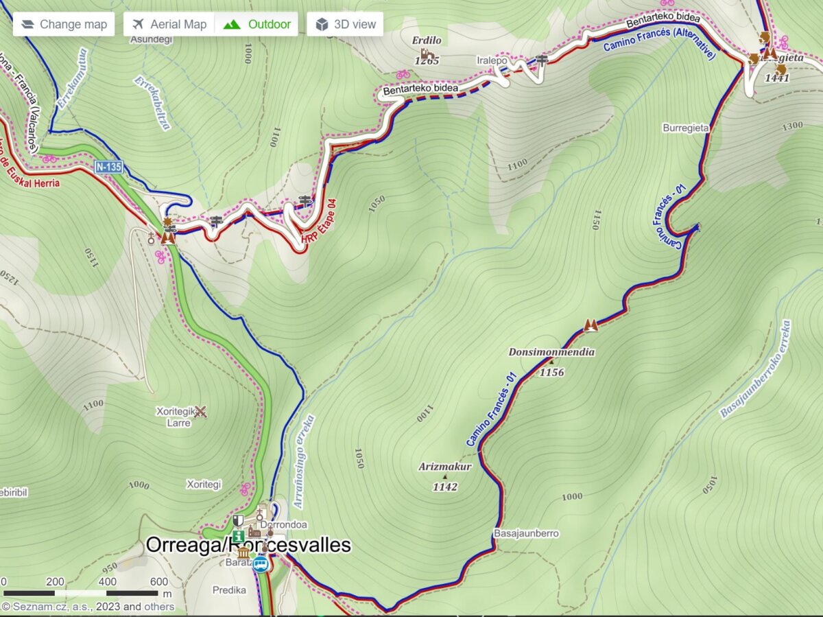 國界線與終點前的路況