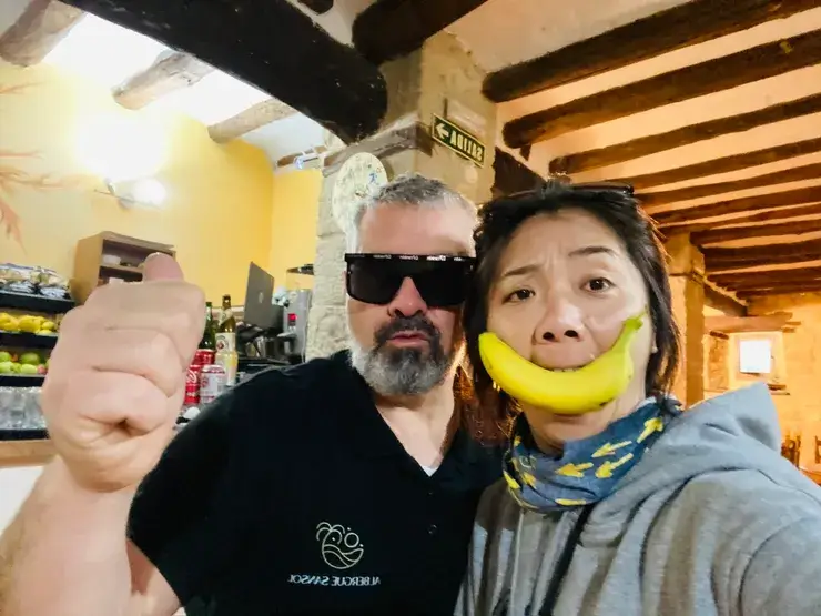 庇護所主人贈送的香蕉